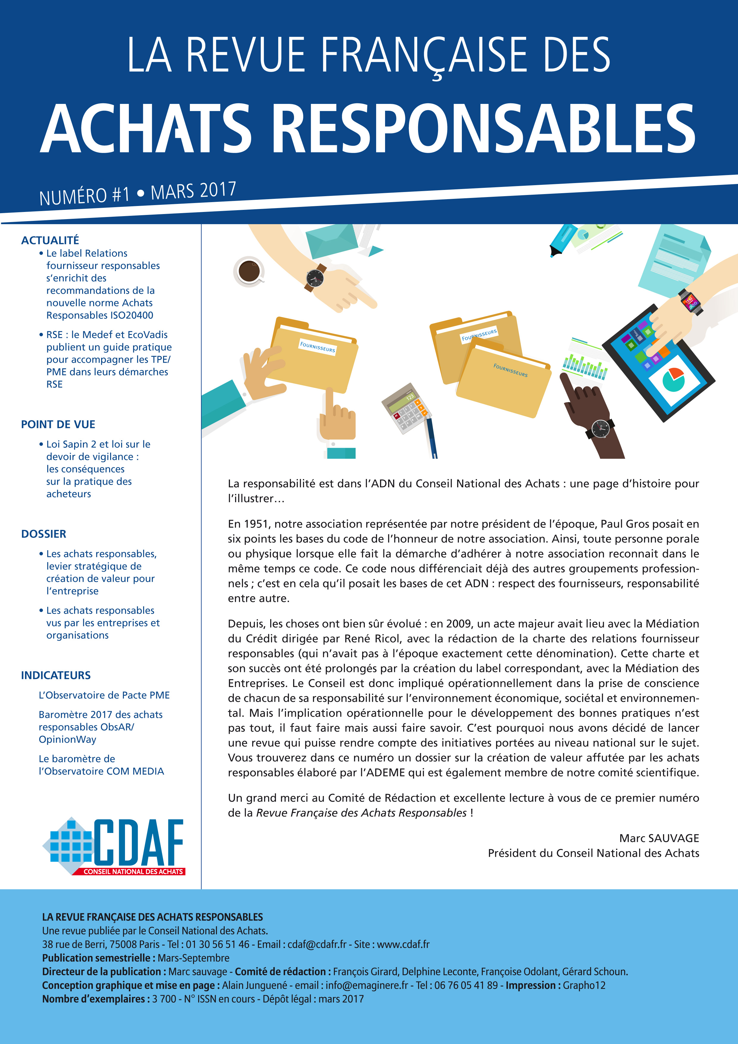 Revue Franccaise Achats Responsables n1 Couverture